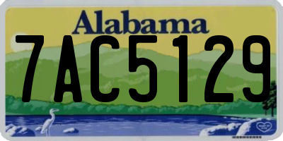 AL license plate 7AC5129