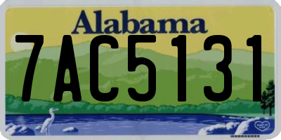 AL license plate 7AC5131
