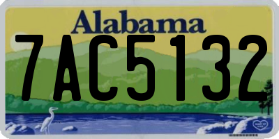 AL license plate 7AC5132