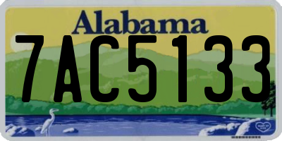 AL license plate 7AC5133