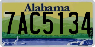 AL license plate 7AC5134