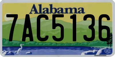 AL license plate 7AC5136