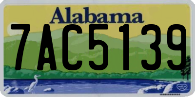 AL license plate 7AC5139