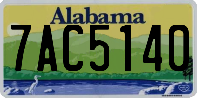 AL license plate 7AC5140