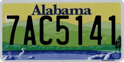 AL license plate 7AC5141