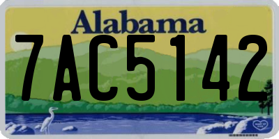 AL license plate 7AC5142