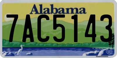 AL license plate 7AC5143