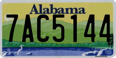 AL license plate 7AC5144