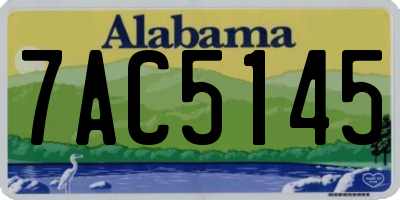 AL license plate 7AC5145