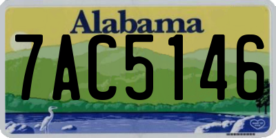 AL license plate 7AC5146