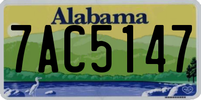 AL license plate 7AC5147