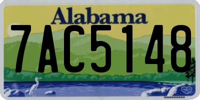 AL license plate 7AC5148