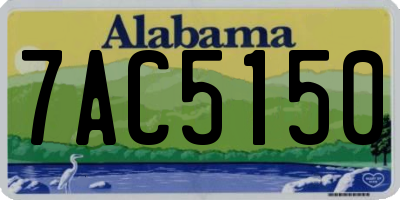 AL license plate 7AC5150