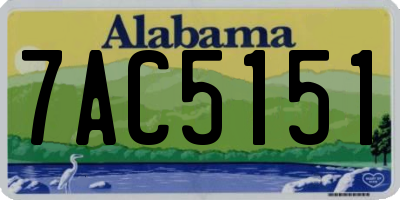 AL license plate 7AC5151