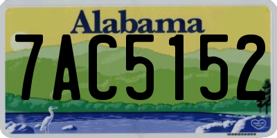 AL license plate 7AC5152