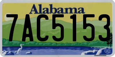 AL license plate 7AC5153