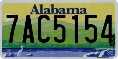 AL license plate 7AC5154