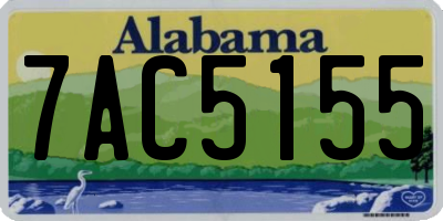 AL license plate 7AC5155