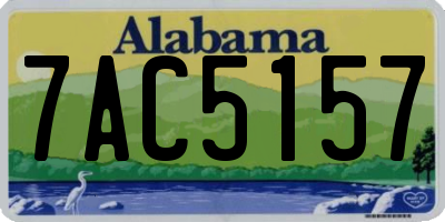 AL license plate 7AC5157