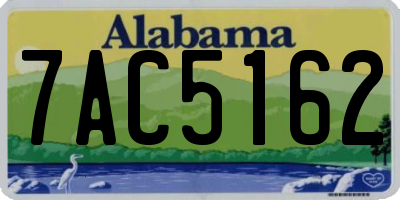 AL license plate 7AC5162