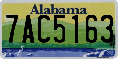 AL license plate 7AC5163