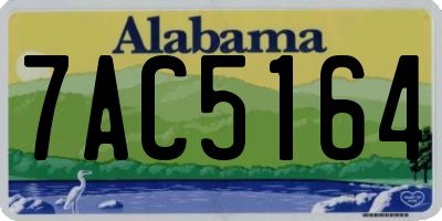 AL license plate 7AC5164