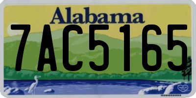 AL license plate 7AC5165