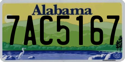 AL license plate 7AC5167