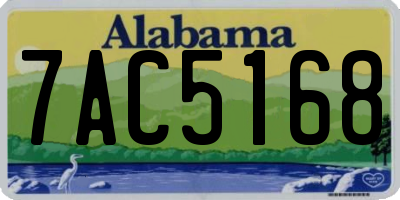 AL license plate 7AC5168