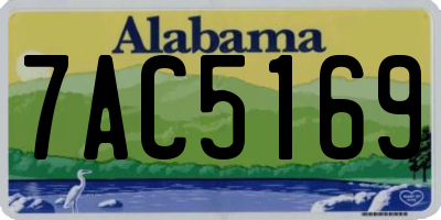 AL license plate 7AC5169