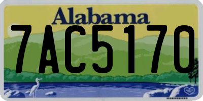AL license plate 7AC5170