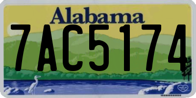 AL license plate 7AC5174
