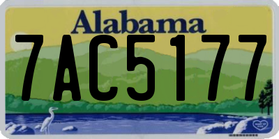 AL license plate 7AC5177