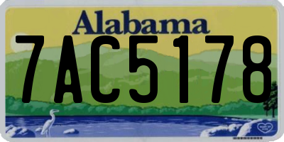 AL license plate 7AC5178
