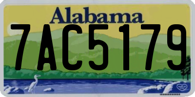 AL license plate 7AC5179