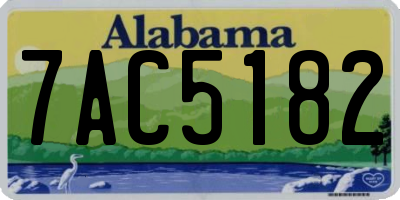 AL license plate 7AC5182