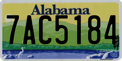 AL license plate 7AC5184