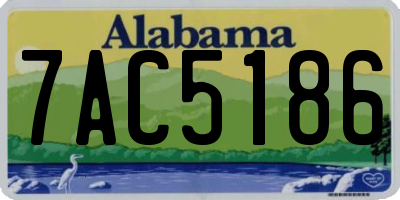 AL license plate 7AC5186