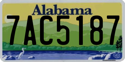 AL license plate 7AC5187
