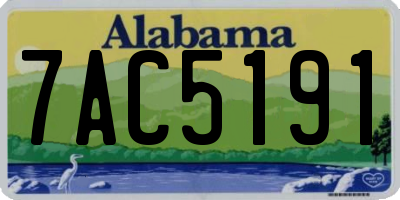 AL license plate 7AC5191