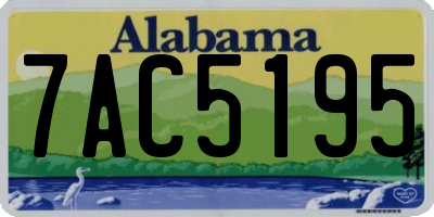 AL license plate 7AC5195