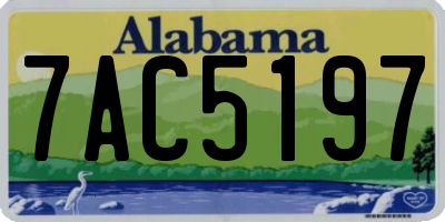 AL license plate 7AC5197