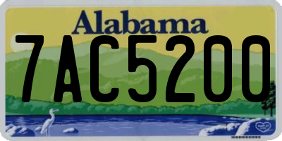 AL license plate 7AC5200