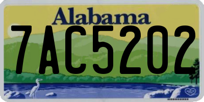 AL license plate 7AC5202