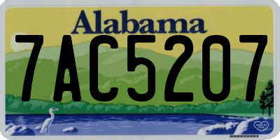 AL license plate 7AC5207