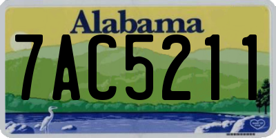 AL license plate 7AC5211