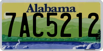 AL license plate 7AC5212