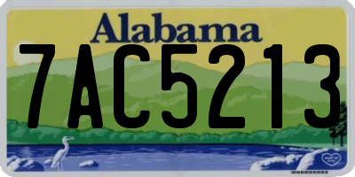 AL license plate 7AC5213