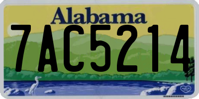 AL license plate 7AC5214