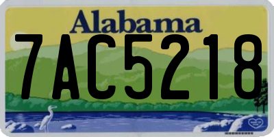 AL license plate 7AC5218